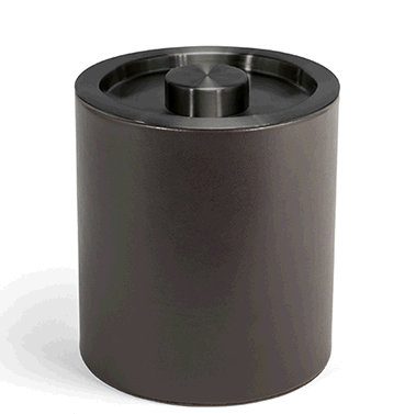 Seau rond à glace rond 2 qt London, H 7,25 po x l 5,75 po x P 5,75 po, Brun / Noir mat