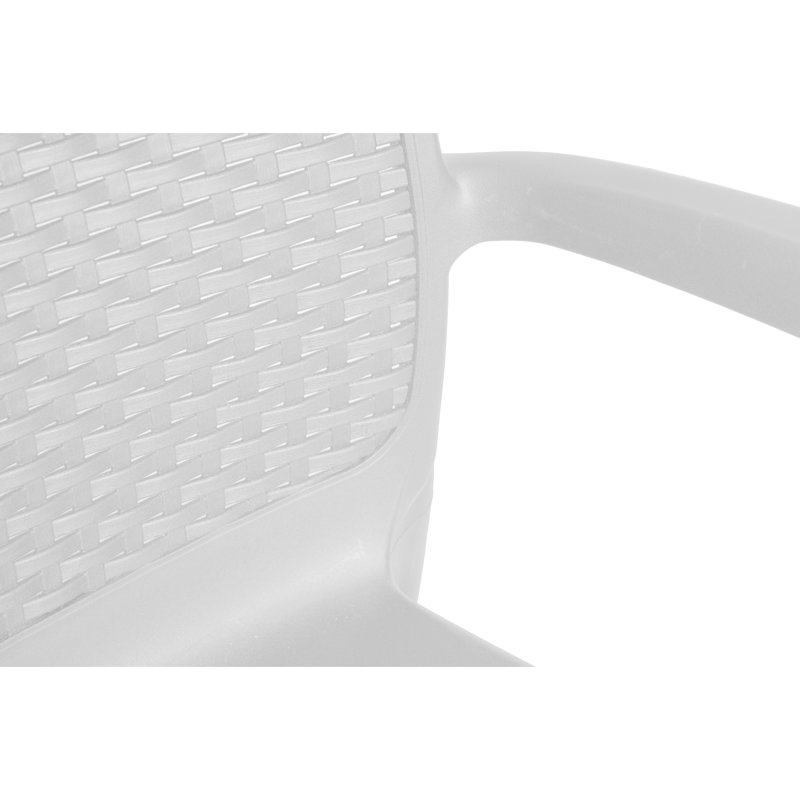 Dyani Stacking Patio Dining Armchair, White