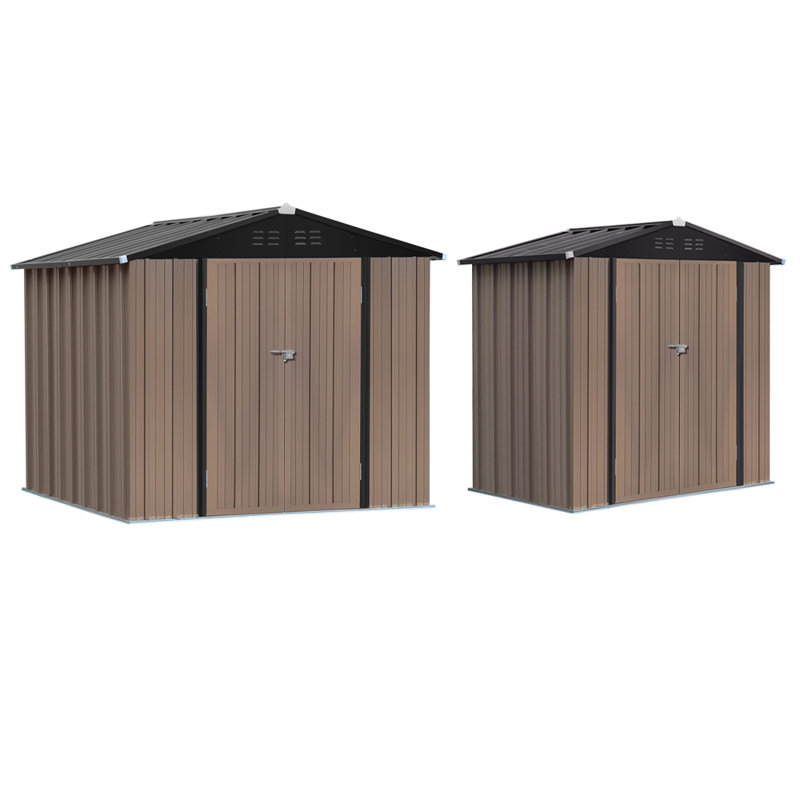 Large Galvanized Steel Lockable Apex Metal Shed