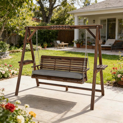 Balancelle de jardin d'extérieur en bois
