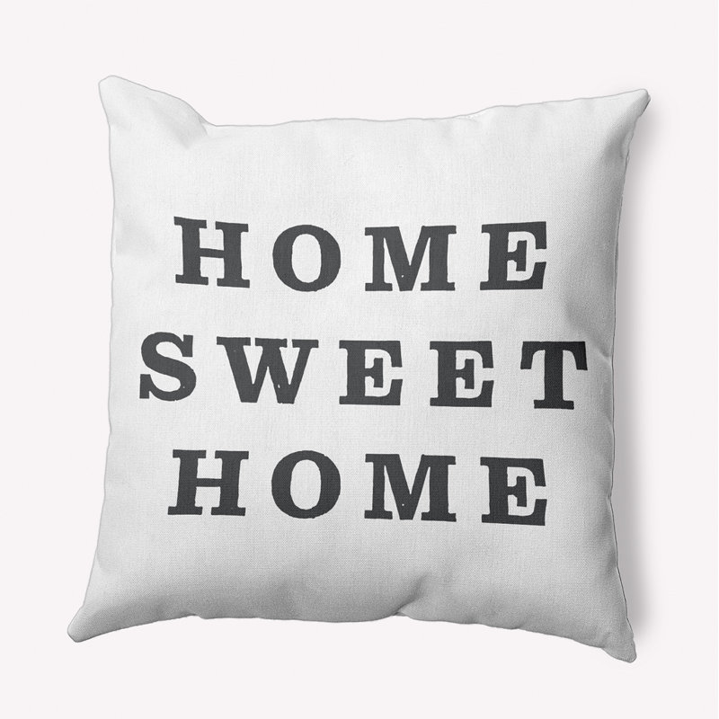 Housse et insert de coussin décoratif en polyester pour l'intérieur et l'extérieur, 16 po x 16 po, gris