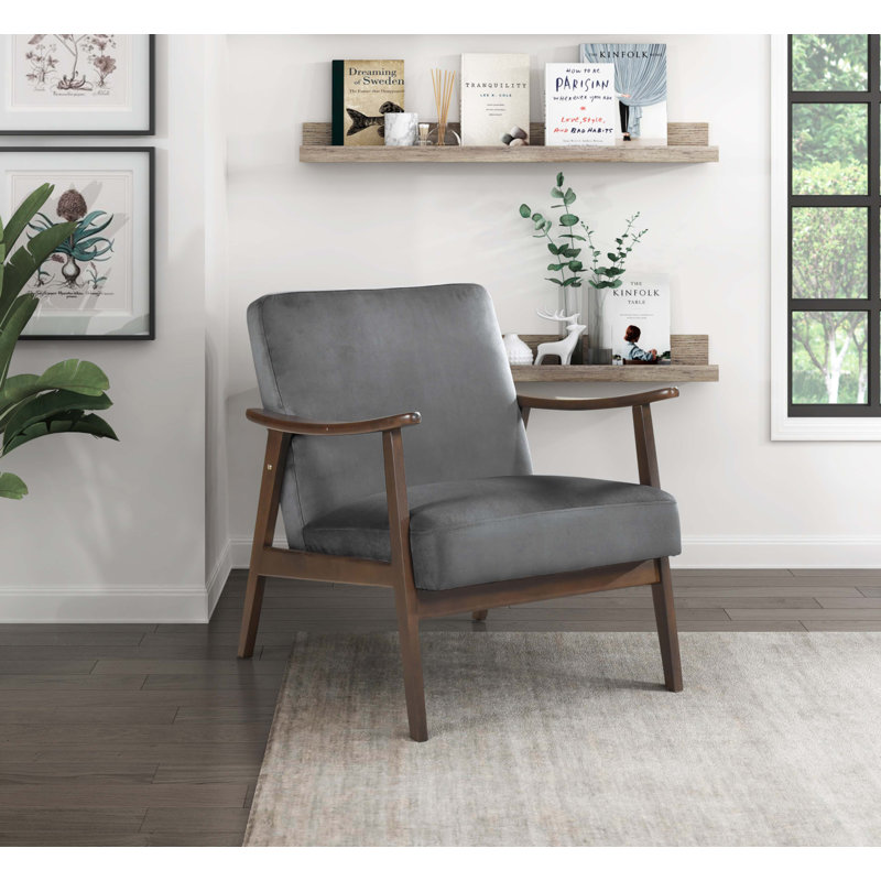 Chaise d'appoint Mid-Century, Gris foncé