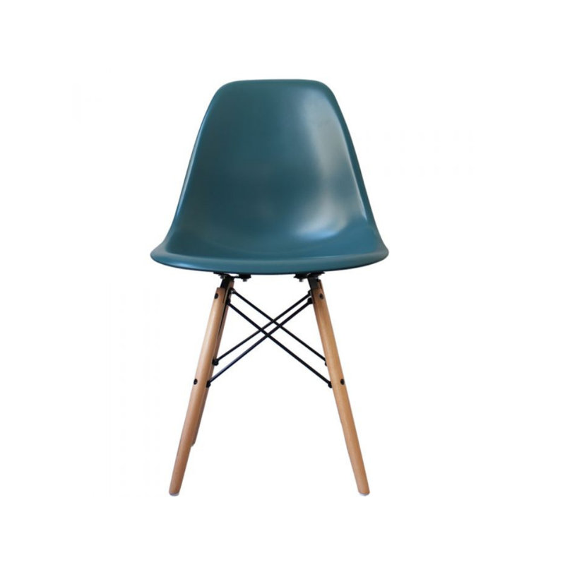 19'' H Side Chair, Peacock, Natural