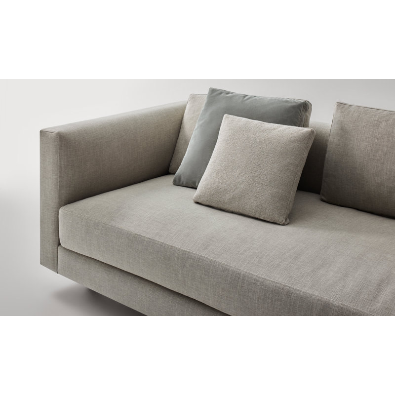 Hands Down Sofa, Camel Velvet/Sanford Navy Polyester Blend, Tofte Navy Polyester Blend, 35" H x 94" W x 38" D