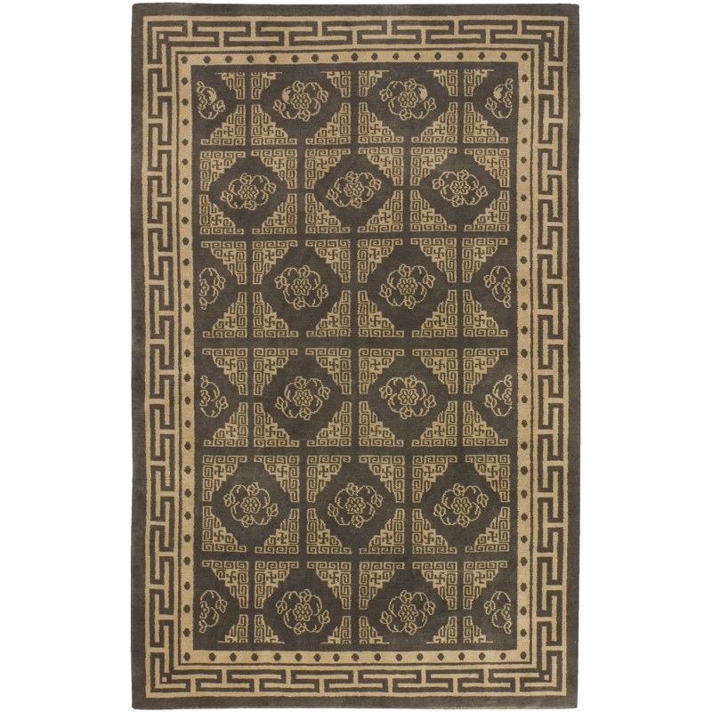 Wool Floral Indoor Rug, Rectangle 2' x 3'