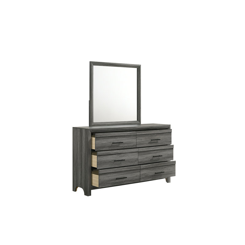 Commode à 6 tiroirs en bois de style moderne Denver