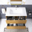 Meuble-lavabo mural simple 30 po avec lavabo en céramique