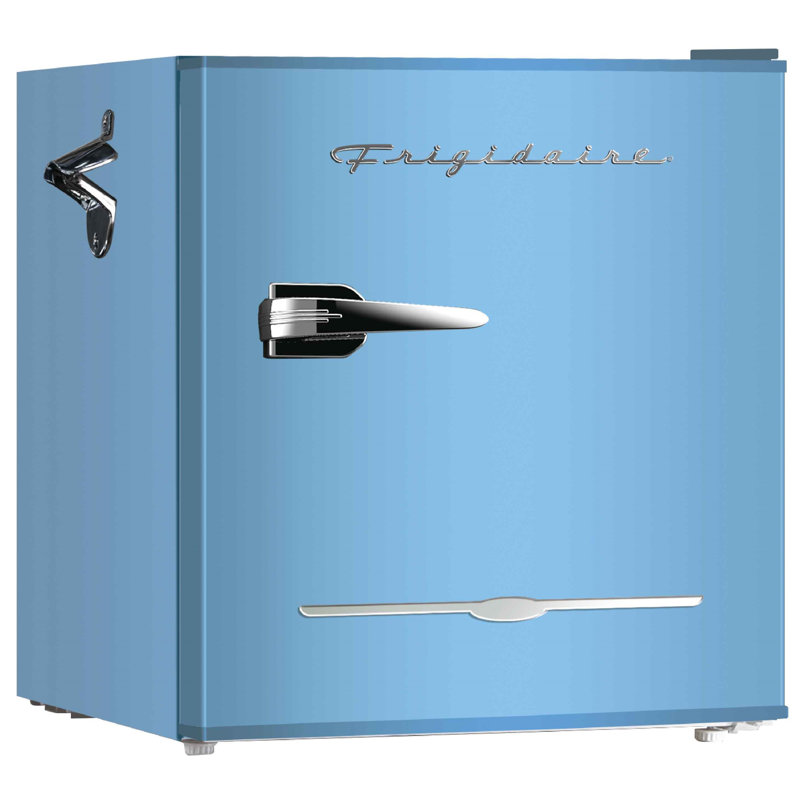 Frigidaire Pi. Réfrigérateur compact rétro avec refroidisseur, réfrigérateur de comptoir avec ouvre-bouteille intégré, Bleu