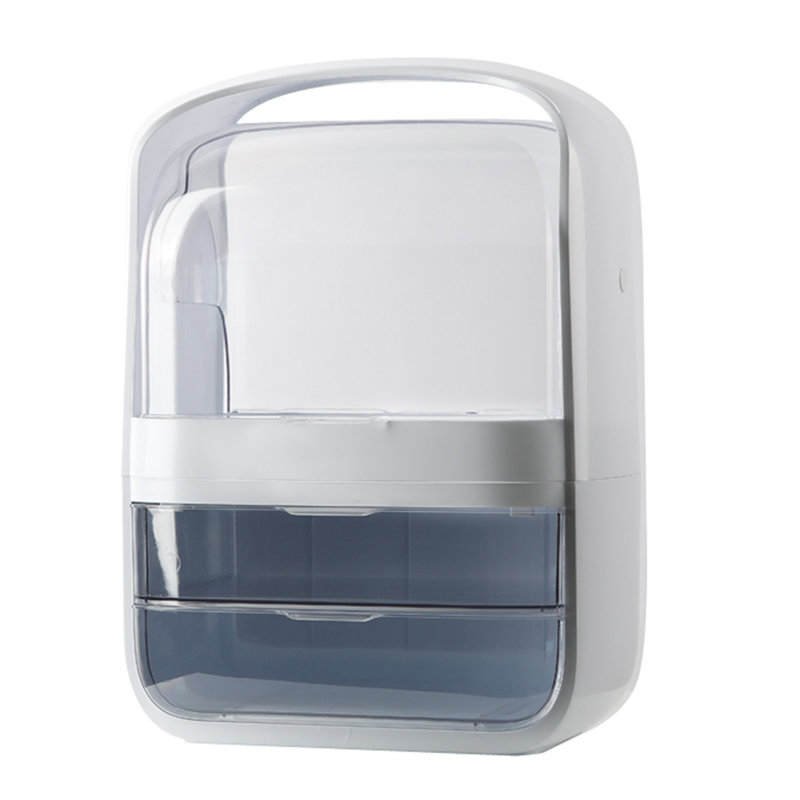 Baelyn Plastic Makeup Organiser, Crystal White