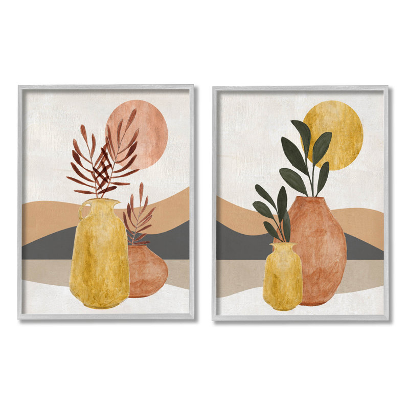 «Boho Botanical Sprig's Landscape», ensemble de 2 giclées encadrées par Janet Tava, H 20 po x l 16 po x P 1,5 po