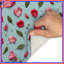 Tapis de bain rose avec fleurs rouges et feuilles-1606248550