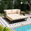 Ensemble de mobilier de patio en métal avec table basse-203114228