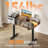 Electric Height Adjustable Standing Desk With Power Outlet And Led Light , Home Office Desk with Large Monitor Shelf-117664312