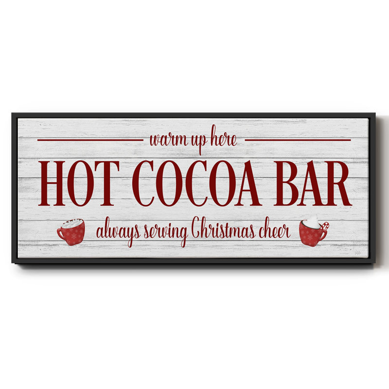 Hot Cocoa Bar - toile encadrée, H 12 po x l 30 po