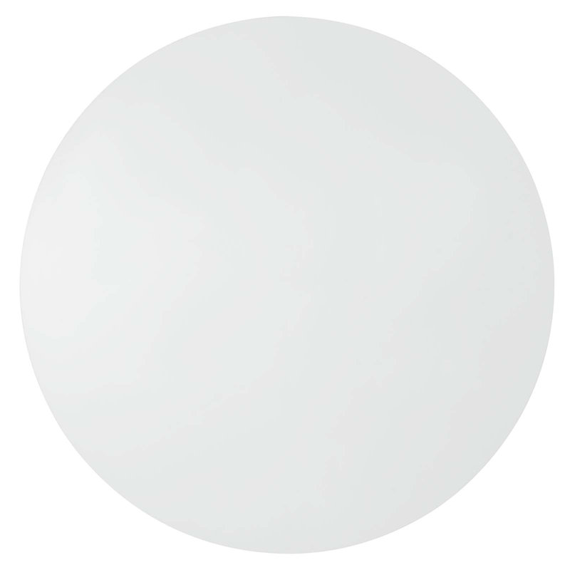 Modern 60" Round High Gloss White MDF Dining Table