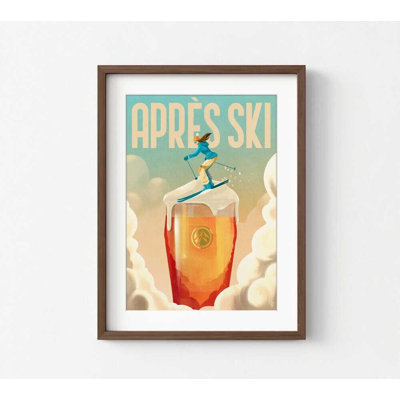 Après Ski Wall Art: Beer Fun Print with Frame Options
