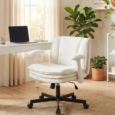 Criss Cross Legged Chenille Fabric Office Chair by Inbox Zero
