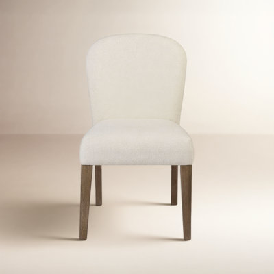 Marielle Upholstered Arch Dining Chair, Toffee/White Sand