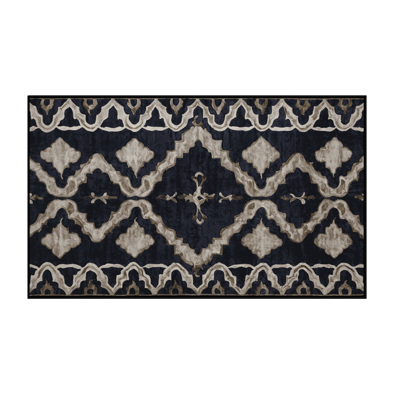 Machine Washable Gray Area Rug, Rectangle 8' x 10'
