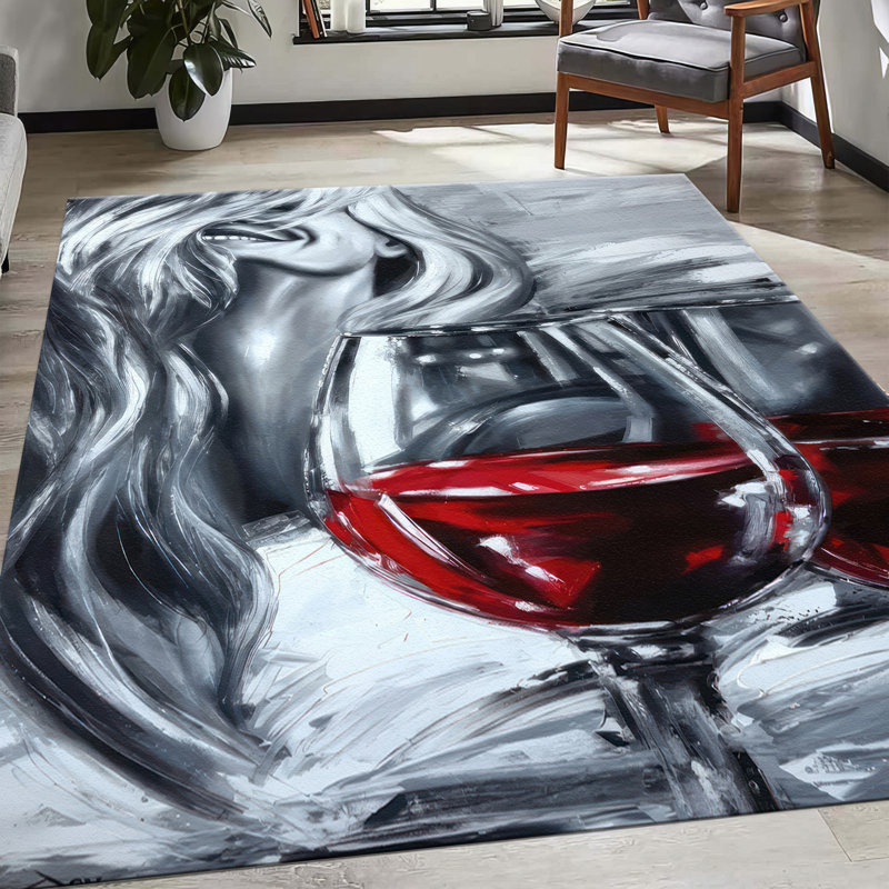 Premium Quality With Pile Soft Type Printed Rug Featuring an Abstract Design in Subdued Tones Perfect for Adding a Touch of Elegance to Any Living Space