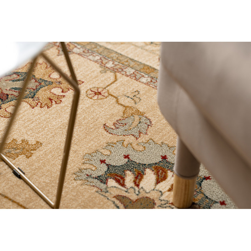 Dethomas Oriental Wool Area Rug, Rectangular 235 x 350cm, Cream
