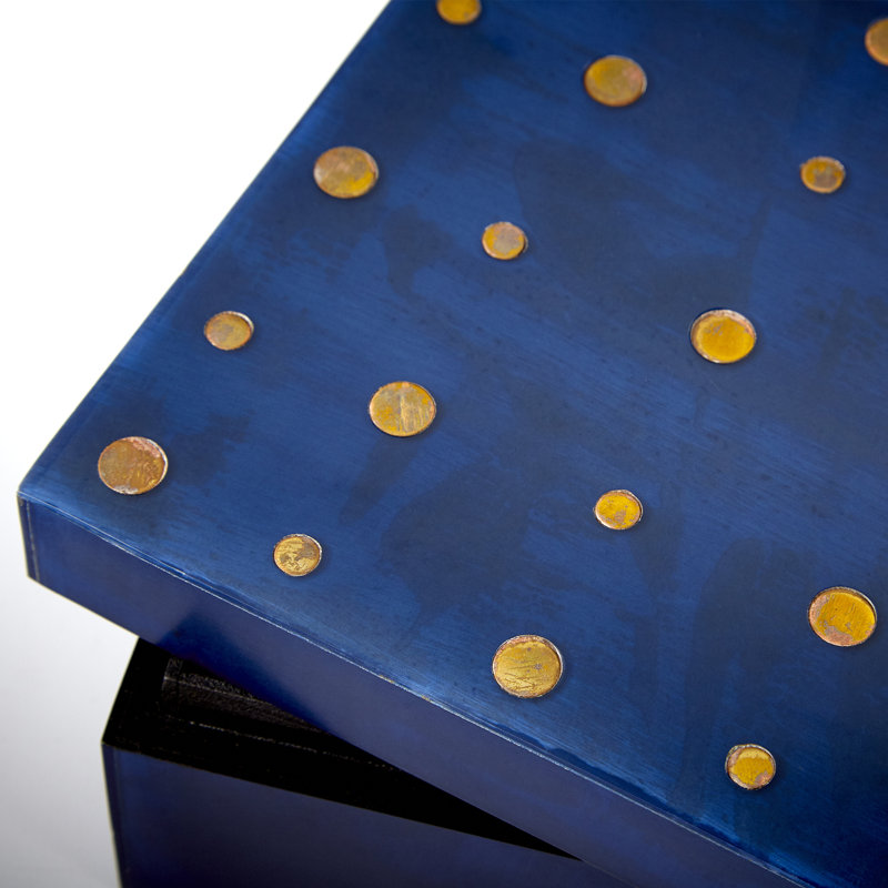 Boîte décorative dotty, H 2,5 po x l 5,25 po x P 5,25 po