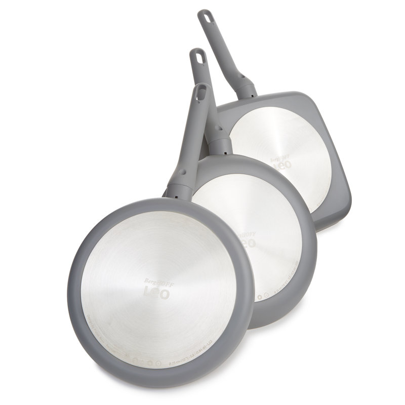 BergHOFF Balance Nonstick Ceramic Pancake Pan 10.25", Recycled Aluminum, Grey