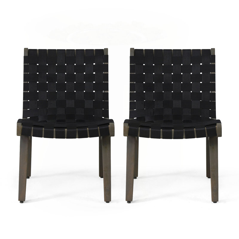 Exquisite Rope Weave Lounge Chair Set for Stylish Outdoor Spaces, Black
