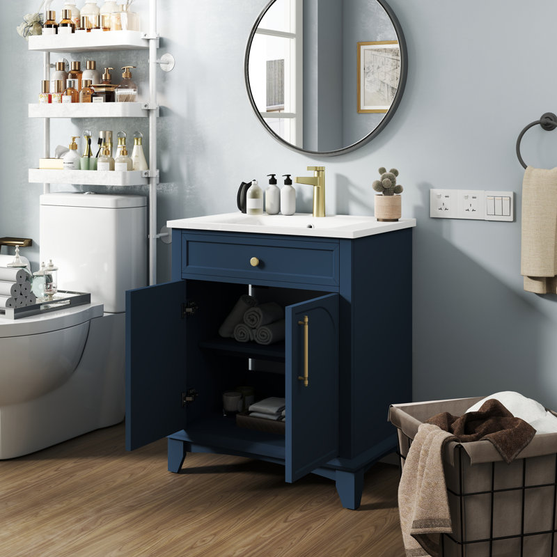 Meuble-lavabo 24 po, Bleu