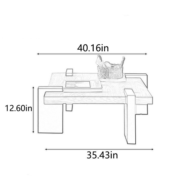 All solid wood creative multi-functional tea table