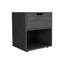 Table de bout de table de chevet haute 19,7 pouces avec tablette ouverte
