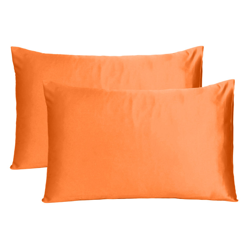 Taies d'oreiller en satin, Grand, Pelure d'orange