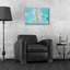  «Turquoise Stream 2» par Annie Warren, art mural en verre acrylique, 24 po x 16 po