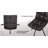 Black Faux Leather Home Office Desk Chair,Comfortable Lounge Chairs for Bedroom, Dining Room