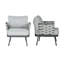 Ensemble de 2 fauteuils club en acier Mariano, gris-740762443-740762484