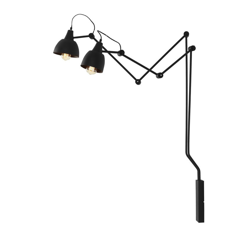 Ippolito Swing Arm Sconce, Black
