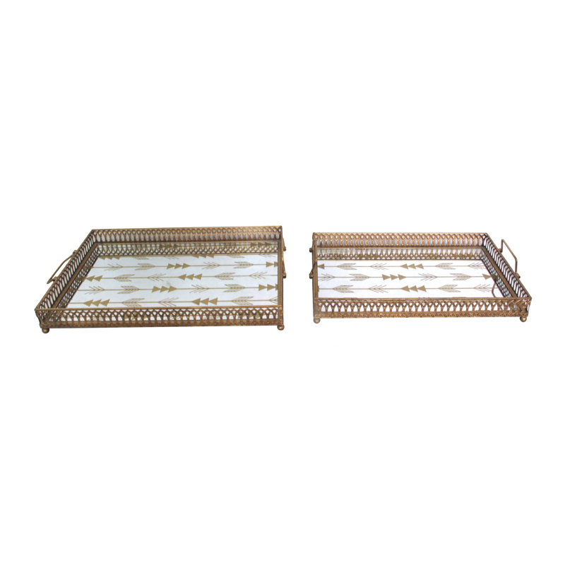 Ensemble de plateaux décoratifs 2 pièces