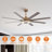 Broghen 65'' 8 - Blade Reversible Large Ceiling Fan with LED Lights and Remote Control