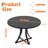 39.4'' Round Dining Table for 2-4, Small Kitchen Table with Metal Legs and Adjustable Feet for Apartments and Small Spaces-1436319562