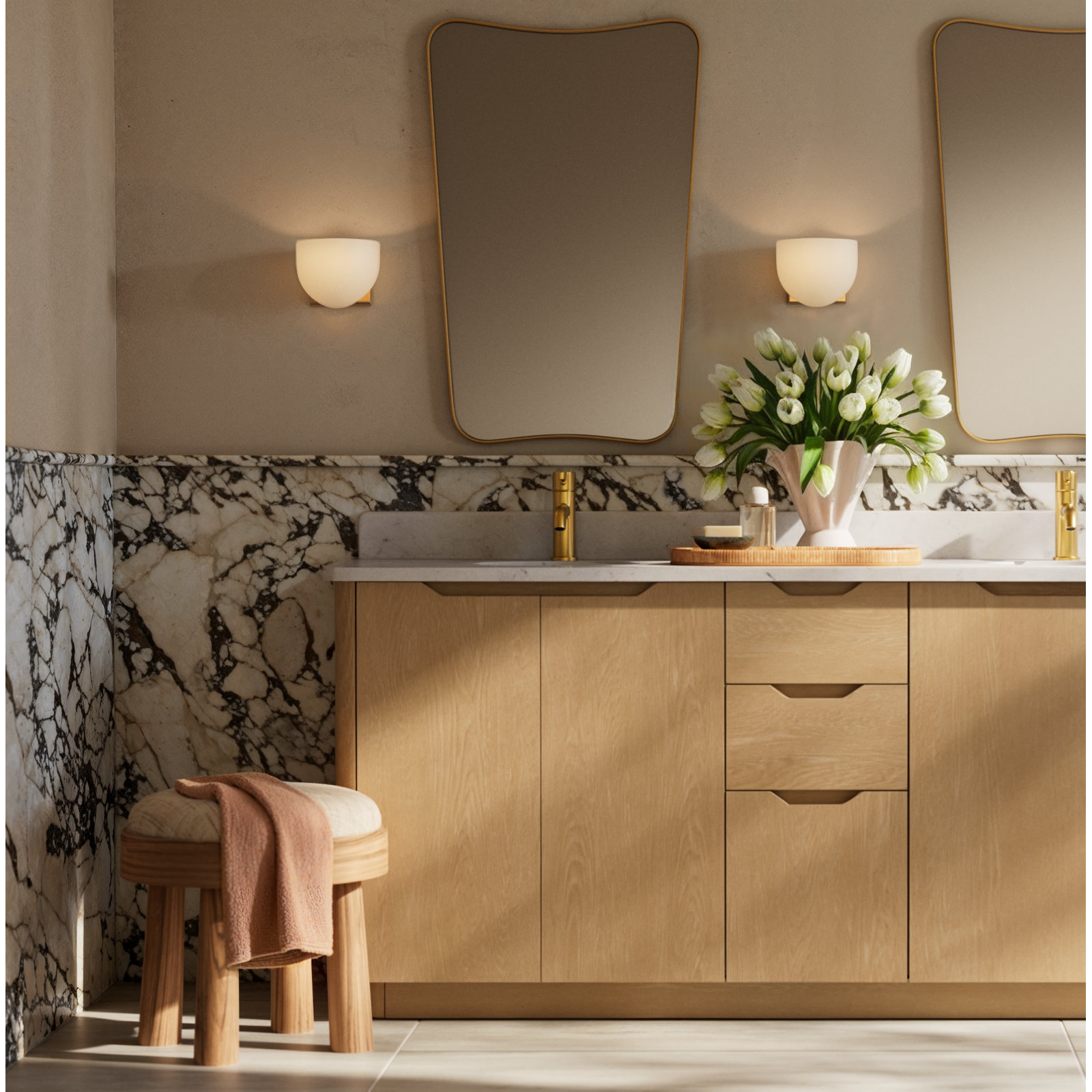 Amren Accent Stool, Ostend Natural, Light Smoked Oak