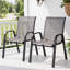 Ensemble de 2 fauteuils de jardin empilables, en textilène résistant aux intempéries, à dossier haut, pour terrasse, balcon ou piscine.-2016387148-2016387145