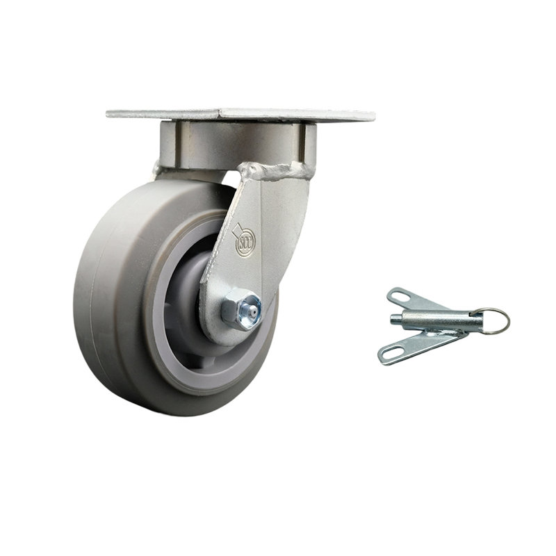 Roulettes pivotantes en plastique Kingpinle avec verrou pivotant