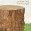 Tree Stump Stool, Decorative Side Table, Concrete End Table With Wood Grain Finish