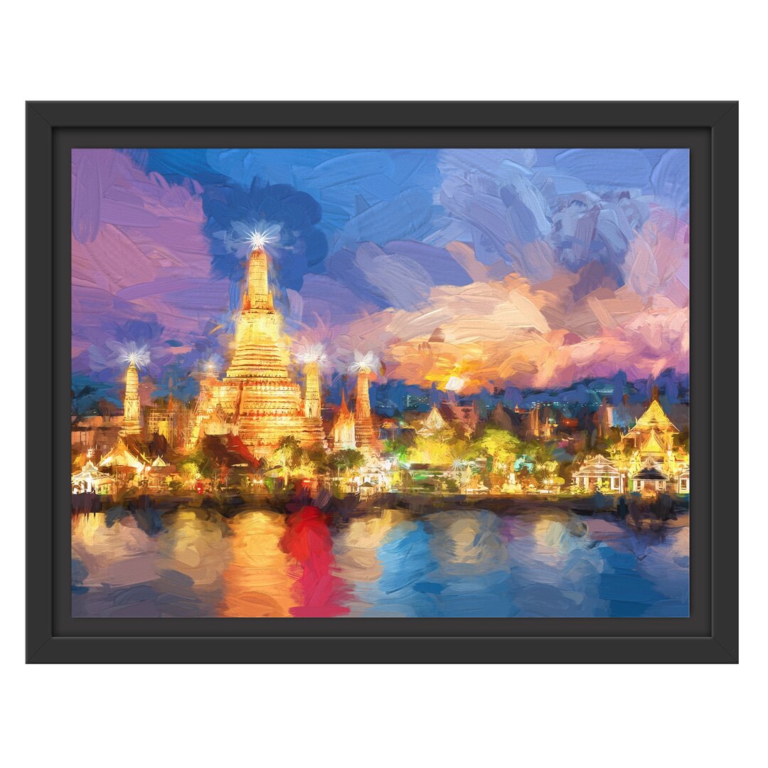 Gerahmtes Wandbild Tempel Bangkok Thailand