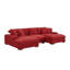 Grand canapé modulaire à double assise en velours côtelé Large Seating-440185245