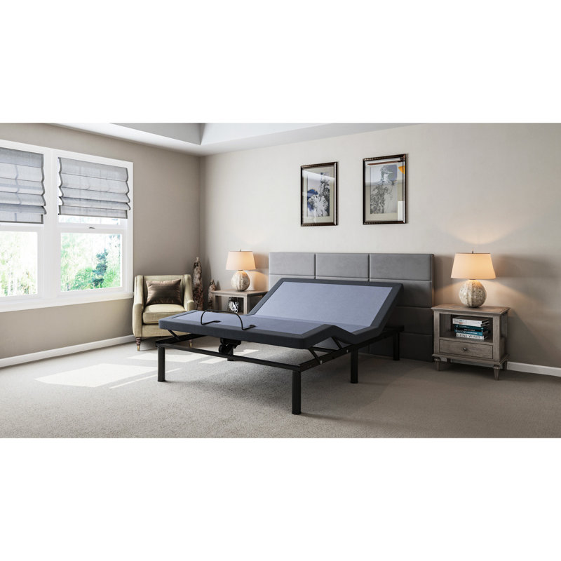 Os2 Adjustable Full Bed Base - Head Foot Positioning, Programmable Memory, Tranquil Rest Size & Position Modifications, 850lb Weight Limit