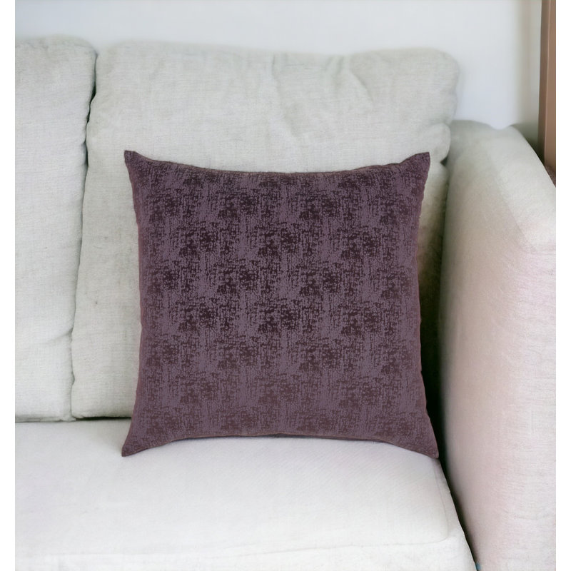 22" Abstract Throw Pillow, Plum
