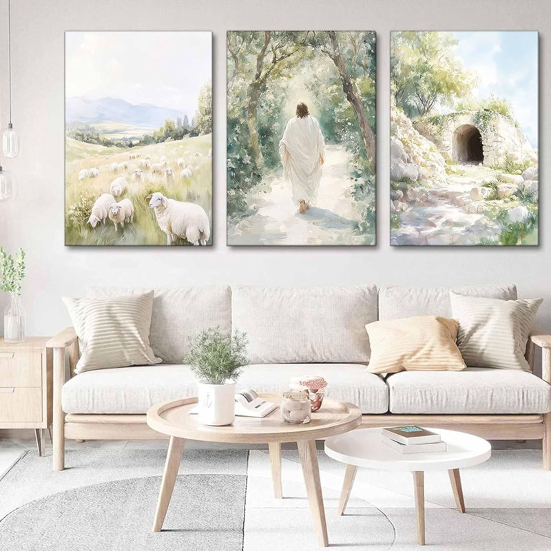 3 pièces d'art sur toile Christian