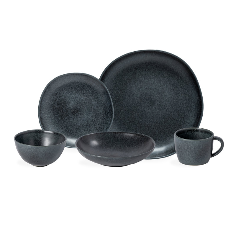 Couvert 5 pièces, Noir mat