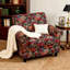 Upholstered Cotton Blend and Herringbone Armchair-1763927370